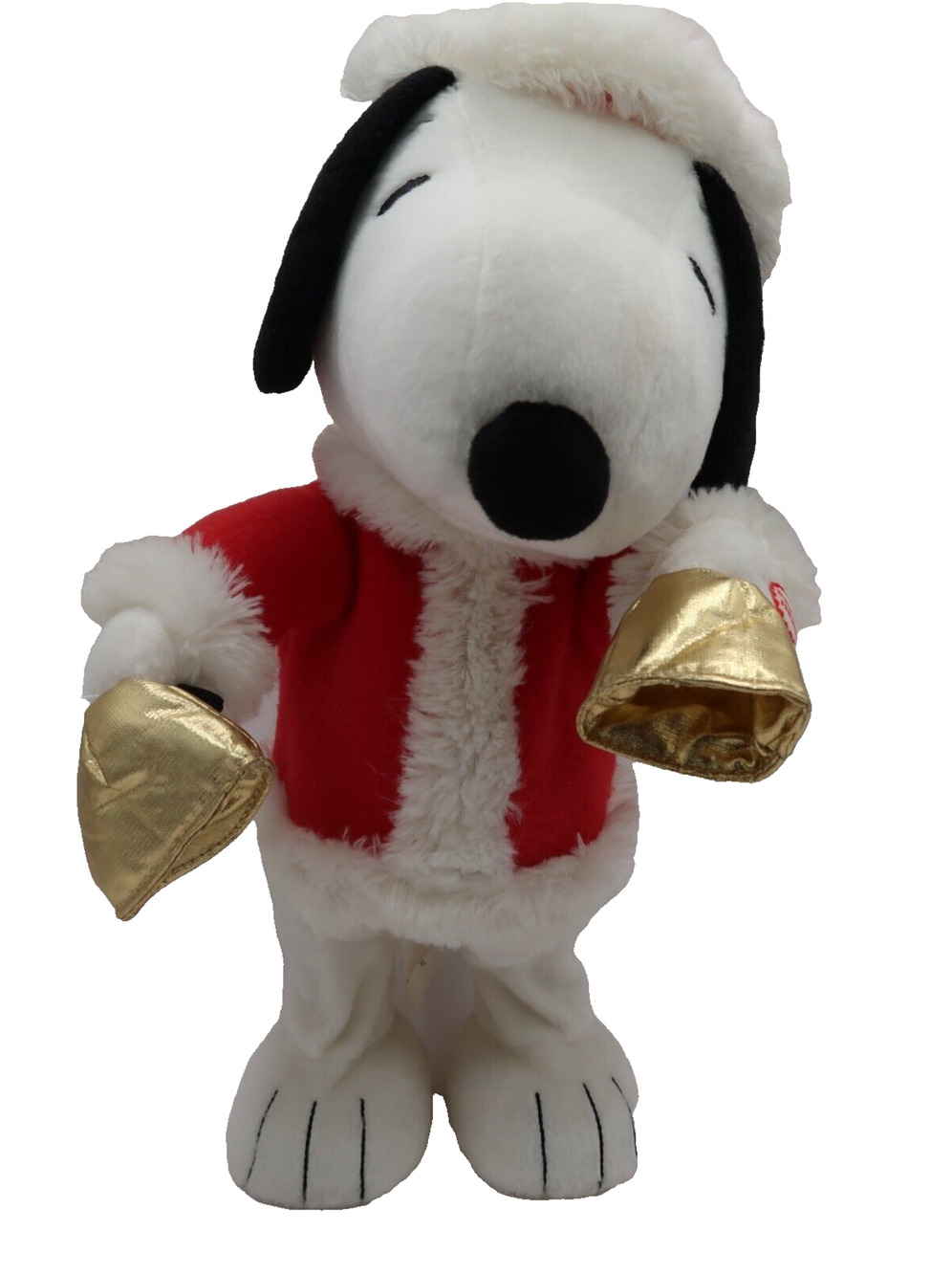 Hallmark Peanuts Bell Ringer Snoopy Plush 14" Motion Sound Christmas Santa